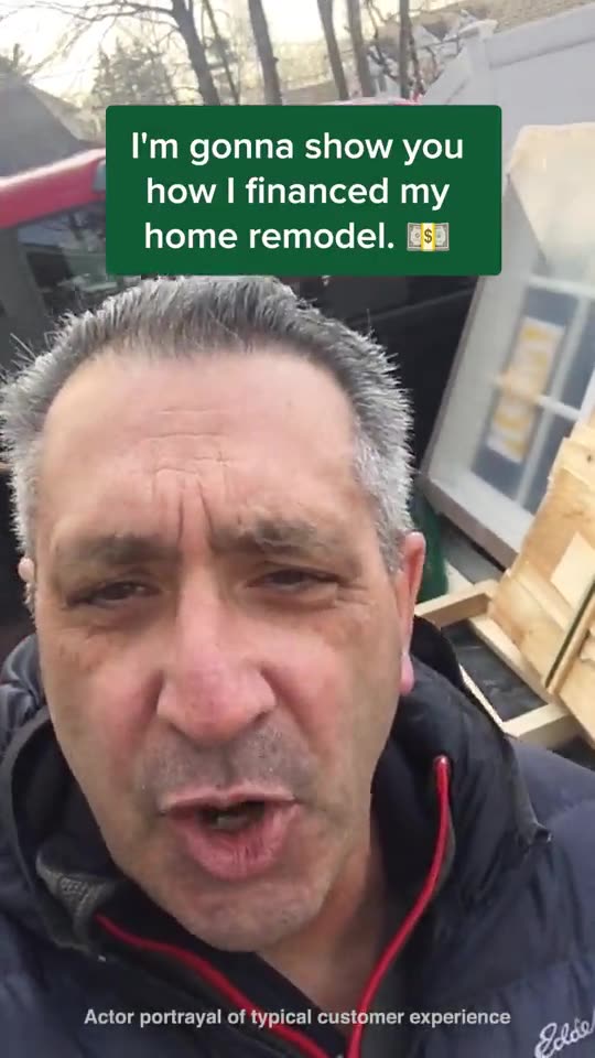 Mortgage ad about financing a home remodel